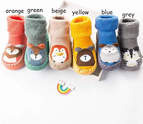 Miniatura 2 de Mocasines antideslizantes para bebés y niñas zapatos de interior con agarres