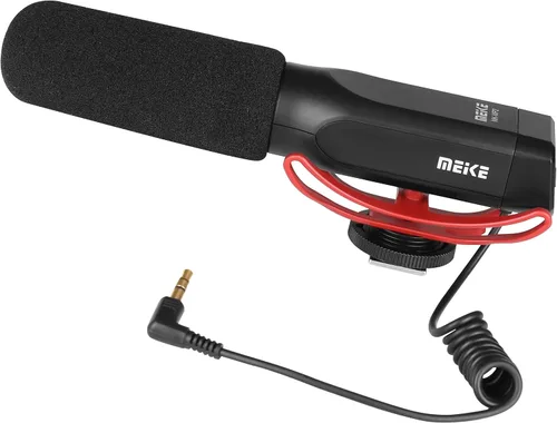 Miniatura 2 de Meike MK-MP2 Micrófono de escopeta de cámara unidireccional condensador cardioide para fotografía Entrevista Micrófono de video compatible