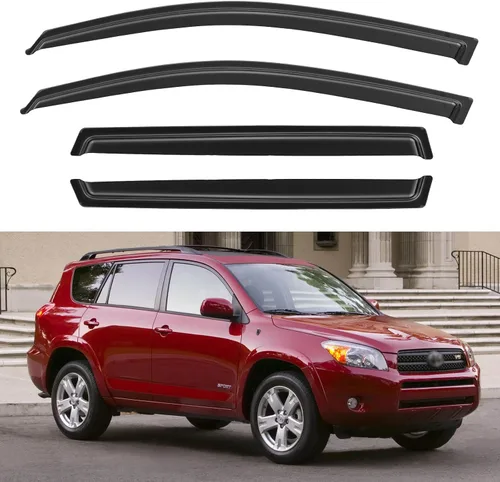 Miniatura 225 de YQAUTEC Viseras de Ventana Protectores de Lluvia para Honda Civic 2022 2023 2024 2025 2026, Deflectores de Viento de Ventilación de Ventana Fuera