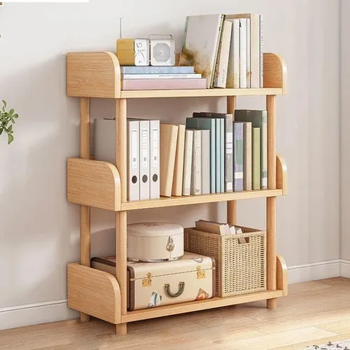 Miniatura 8 de Estantería de 4 niveles, estantería estándar para el hogar, moderna estantería de madera con estantes rectangulares para dormitorio, oficina, Blanco