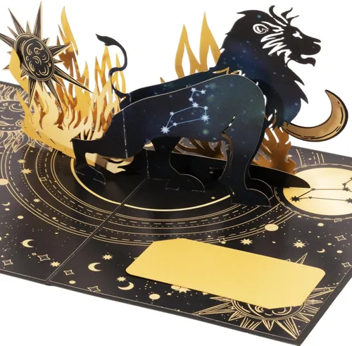 Miniatura 8 de iGifts And Cards Tarjeta emergente de cumpleaños del zodiaco Géminis, felicitación del horóscopo 3D con tarjeta de notas y sobre, constelación