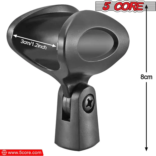 Miniatura 3 de 5 Core Microphone Mic Clip Holder for Mic Stand Universal Adjustable with 5/8" Male to 3/8" Female Screw Adapter Suitable for Handheld Microphones