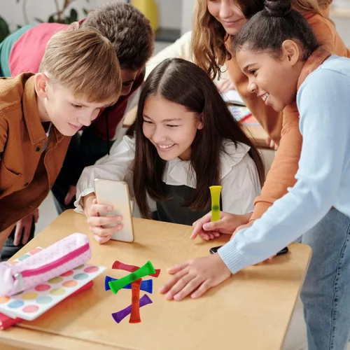 Miniatura 6 de Luusy - Juguetes para ansiedad de 24 piezas, con canica y malla, alivian el estrés sensorial y aumentan la concentración para adultos y niños