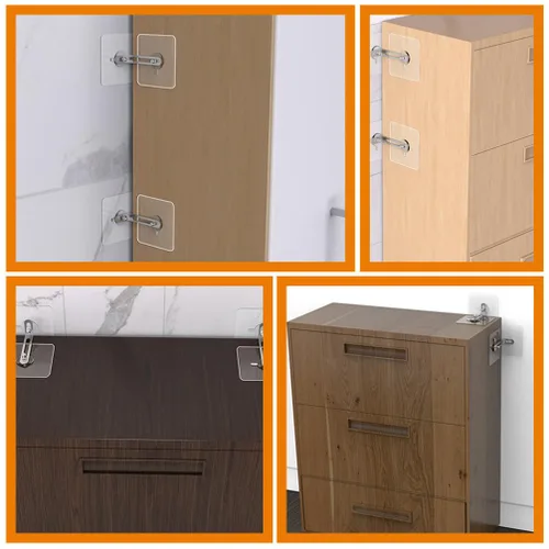 Miniatura 5 de Cabilock Ganchos adhesivos para muebles de pared, anclaje de pared, anclajes de punta autoadhesiva para TV
