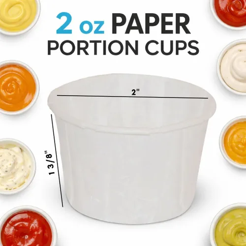 Miniatura 2 de Juego de 500 tazas de papel para porción de soufflé de 2 onzas