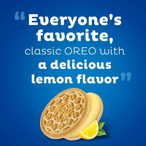 Miniatura 12 de OREO - Galletas tipo sándwich de limón y crema, tamaño fiesta, 24.95 oz