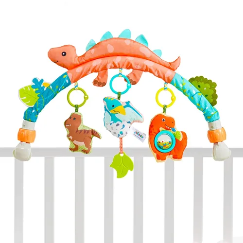 Miniatura 8 de Jollybaby Moisés cochecito móvil de juguete para bebé de 0 a 6 a 12 meses, juguete colgante de arco con clip para bebé, juguete Montessori sensorial