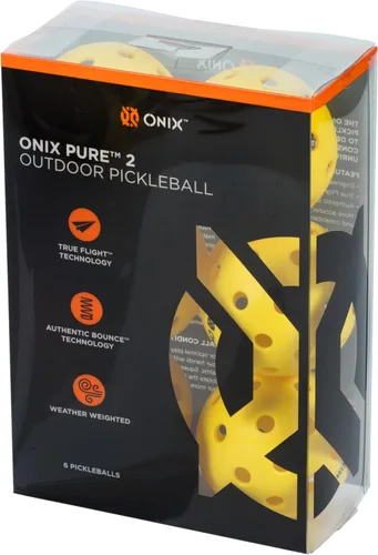 Miniatura 6 de Onix Pelotas de pickleball para exteriores - Pure 2 y Dura 40 ONIX Pure 2 Outdoor Yellow - Paquete de 6