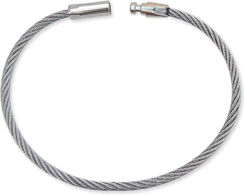 Miniatura 2 de Lucky Line Llavero giratorio de 5-3/4 pulgadas, bucle de alambre de acero inoxidable flexible, resistente a la corrosión y duradero, 1 paquete