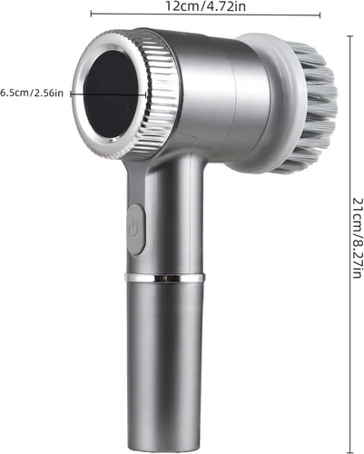 Miniatura 6 de Decdeal Juego de cepillos de limpieza eléctricos, limpiador giratorio eléctrico inalámbrico, impermeable, 3 velocidades, pantalla digital, limpiador