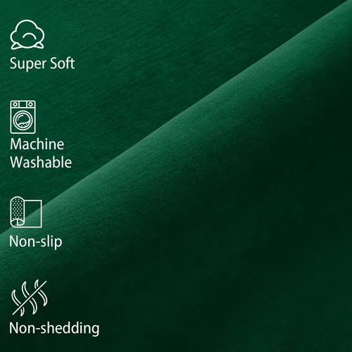 Miniatura 5 de Softlife Alfombra verde de 2 x 6 pies para dormitorio, sala de estar, lavable, suave, esponjosa, alfombra de pasillo antideslizante, alfombra