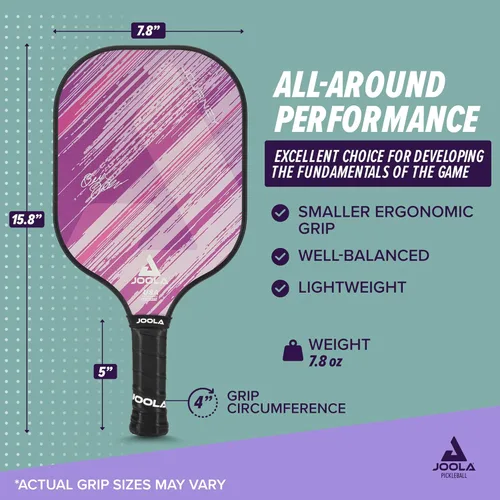 Miniatura 4 de JOOLA Pickleball Paddle Journey and Seneca – Select Fiberglass or Carbon Fiber Surface – Lightweight Paddles – Control & Power Rackets for Beginners