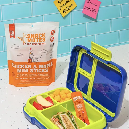 Miniatura 3 de The New Primal Snack Mates - Palito de pollo y arce para niños, (paquete de 8) palito de carne de 0.5 onzas, bocadillo de pollo totalmente natural