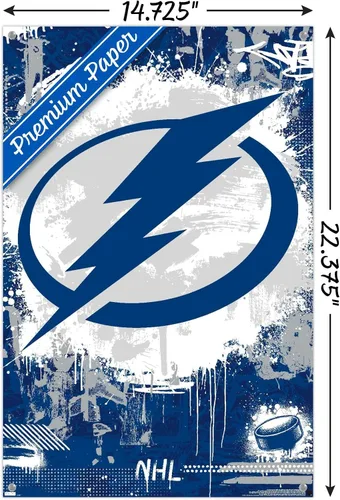 Miniatura 3 de Trends International NHL Tampa Bay Lightning - Póster de pared con logotipo Maximalist 23, 14.72 x 22.37 pulgadas, paquete de póster y alfiler
