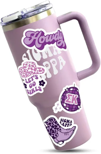 Miniatura 3 de Sigma Kappa - Hoja de calcomanías de vinilo de diseño occidental con diseños con licencia oficial, adhesivo extraíble, 10 calcomanías por hoja, por
