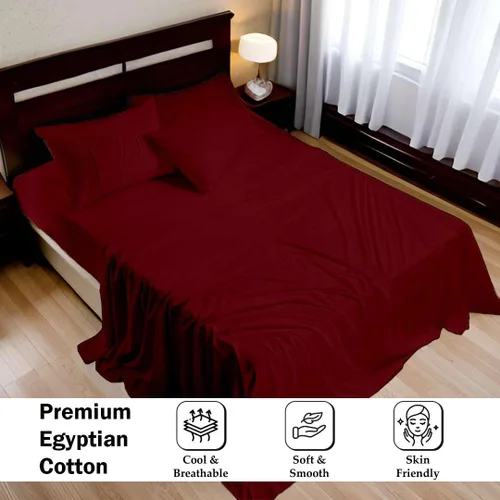 Miniatura 6 de Ready To Rest Juego de sábanas 100% algodón egipcio dividido tamaño Queen para cama ajustable de 5 piezas, se adapta a colchones de hasta 16