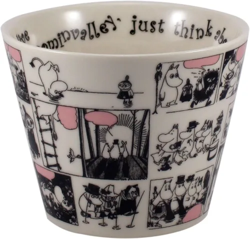 Miniatura 2 de 山加商店 Yamaka Shoten MOOMIN MM321-36 Nueva Taza de Sopa de Porcelana Bon (Taza de Sopa), Negro y Blanco, Aprox. φ4.1 x 3.3 pulgadas (105 x 85 mm)