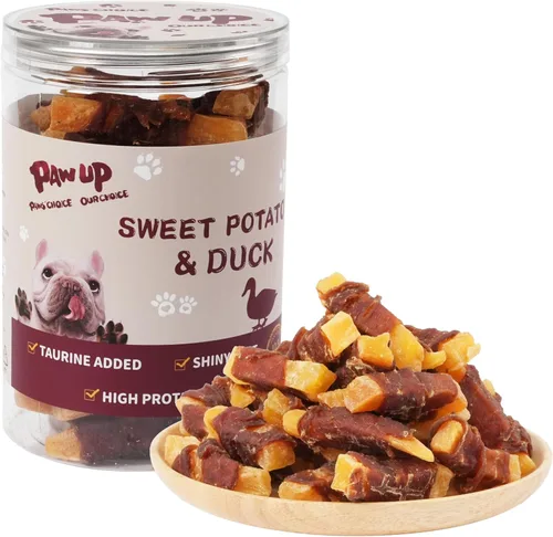 Miniatura 16 de PAWUP Golosinas para Perros Cecina de Pollo Envuelta en Batata Dulce, Ingredientes Naturales con Taurina, Golosinas para Perros Sin Granos, 12.5 oz