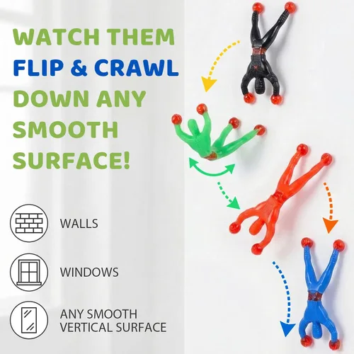 Miniatura 2 de JOHOUSE Juguete pegajoso para escaladores de pared para recuerdos de fiesta, paquete de 24 bolsas de regalos de verano para niños de 4 a 8, 8 a 12
