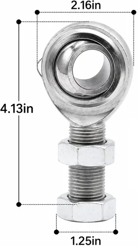 Miniatura 4 de Universal Street Rod redondo 3/4" eje de dirección soporte Heim Junta/Rod End