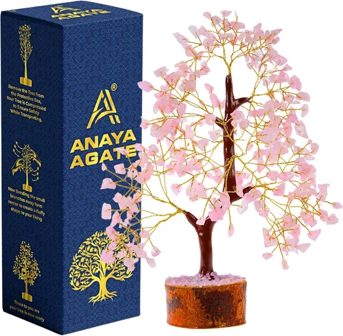 Miniatura 16 de Árbol de la vida de 7 chakras de cristal ANAYA AGATE – Árboles Bonsái de piedras preciosas curativas hechas a mano para decoración del hogar