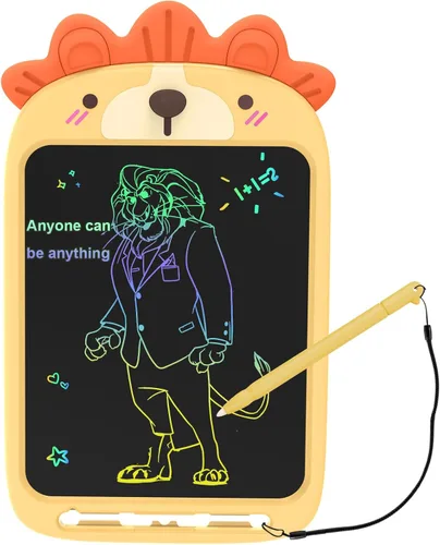 Miniatura 9 de Tableta de escritura LCD de 10 pulgadas, juguete de tablero de garabatos borrable, lindo bloc de dibujo de conejo para niños de 2 a 6 años, regalo