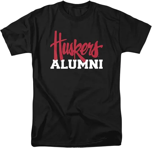 Miniatura 8 de University of Nebraska Camiseta unisex oficial de Huskers para adultos Gris Carbón jaspeado