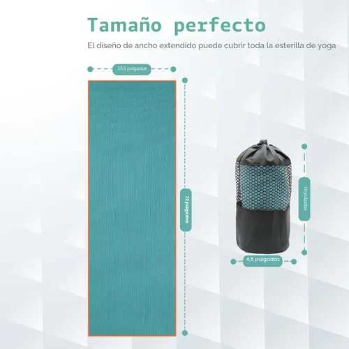 Miniatura 8 de Eunzel Toalla de yoga caliente – Toalla de microfibra antideslizante para esterilla de yoga con punto de agarre absorbente de sudor, toalla
