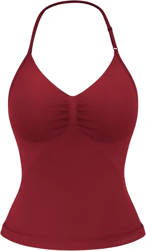 Miniatura 26 de YEOREO SoftHue Impact Longline Top de Tirantes para Mujer Camiseta sin Mangas Halter para Ejercicio sin Espalda Gimnasio Longline con Correa