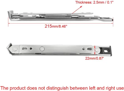 Miniatura 2 de uxcell Bisagra de ventana abatible de 8 pulgadas, acero inoxidable 202, 2 piezas