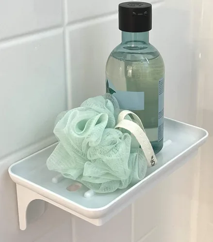 Miniatura 7 de Wonder Shelf - Estante pequeño autoadhesivo de plástico para pared de baño, se adapta sobre el soporte de papel higiénico, diseñado para teléfonos