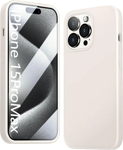 Miniatura 17 de Funda 5 en 1 para iPhone 12 Pro con protector de pantalla y protector de lente de cámara, funda de silicona líquida para iPhone 12 Pro (verde alpino)
