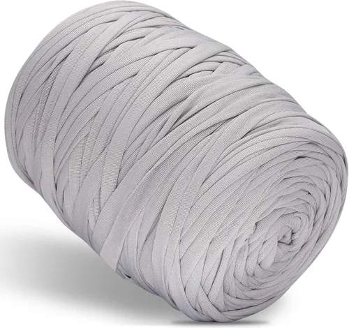 Miniatura 35 de 400g de hilo de tela elástica para tejer con ganchillo para DIY, 119 metros de hilo de espagueti grueso para tejer para proyectos de bolso, cesta