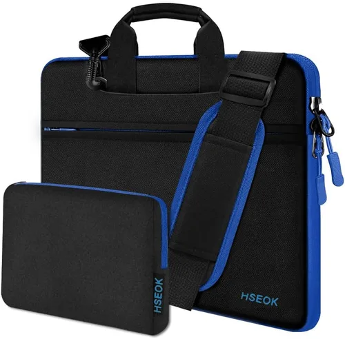 Miniatura 7 de Hseok Bolsa de hombro delgada para laptop de 13-14 pulgadas Bolso de mano con funda pequeña compatible con MacBook Pro de 14 pulgadas M4/M3/M2/M1