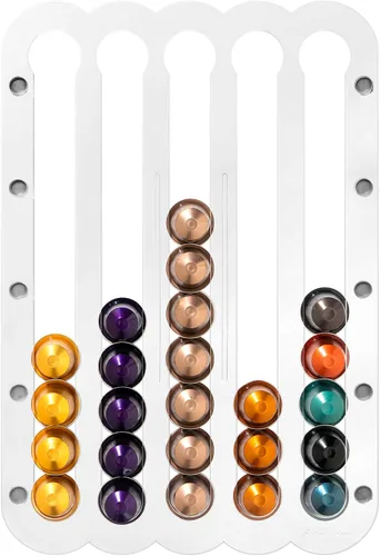 Miniatura 9 de Demi's Home Soporte magnético para cápsulas de café Nespresso Originales, apto para ser montado en el refrigerador (transparente)