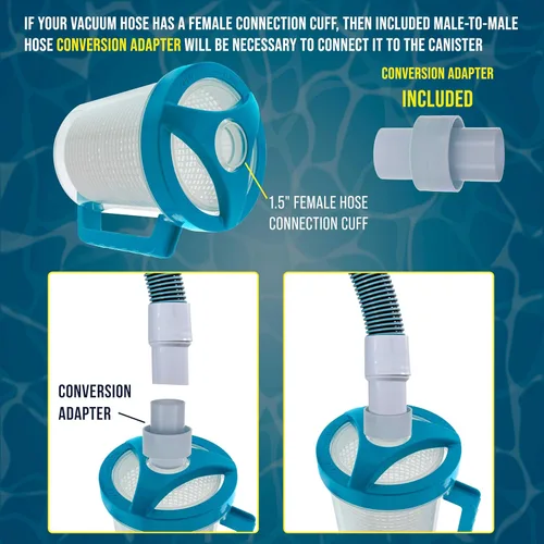 Miniatura 5 de U.S. Pool Supply Atrapasador de hojas de piscina - Recipiente de hojas de piscina en línea, aspiradora para limpiador enterrado, cesta de filtro