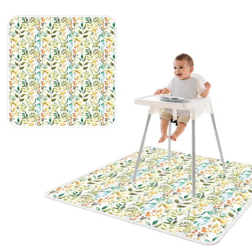 Miniatura 49 de BapronBaby Adventure Awaits - Tapete impermeable para debajo de sillas altas, suelos, mesas, tiempo de juego o artes y manualidades, lavable a