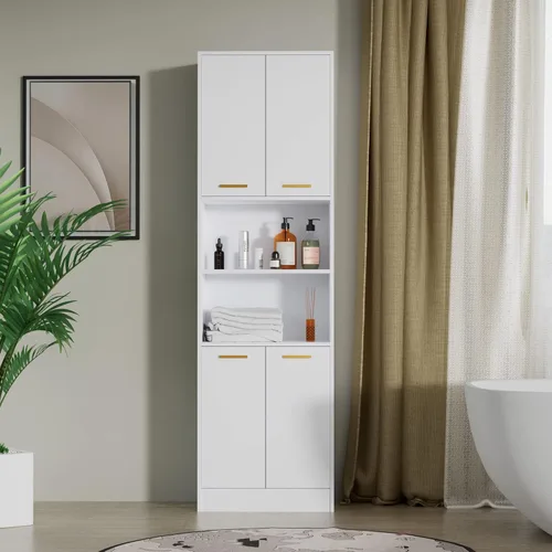 Miniatura 7 de Cozy Castle Armario de Despensa de Cocina, Armario de Almacenamiento de Madera Alto de 75" con Puertas y Estantes, Hutch Utilitario de Encimera