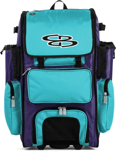 Miniatura 55 de Boombah Rolling Superpack - Bolsa para equipo de béisbol/sóftbol, varios colores, mango telescópico y capacidad para 4 murciélagos, versión