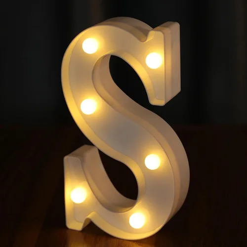 Miniatura 39 de Letras Iluminadas, Luces de Letras LED 26 del Alfabeto, Letra Iluminada Decorativa, Letras de Marquesina LED que Funcionan con Pilas para Fiesta