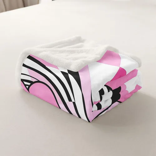 Miniatura 6 de Couple Love Throw Blanket,Cartoon Pink Hearts Bed Plush Blanket for Living Room Decor,Vomantic Valentine Pink Couch Bed Sofa Soft Cozy Kids Adults