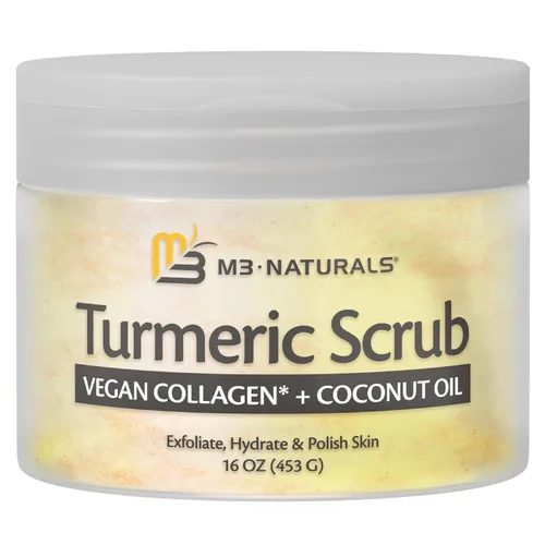 Miniatura 2 de Exfoliante de cúrcuma y exfoliante de piel con colágeno y aceite de coco, exfolia suavemente la cara, el cuerpo, las manos y los pies, cuidado