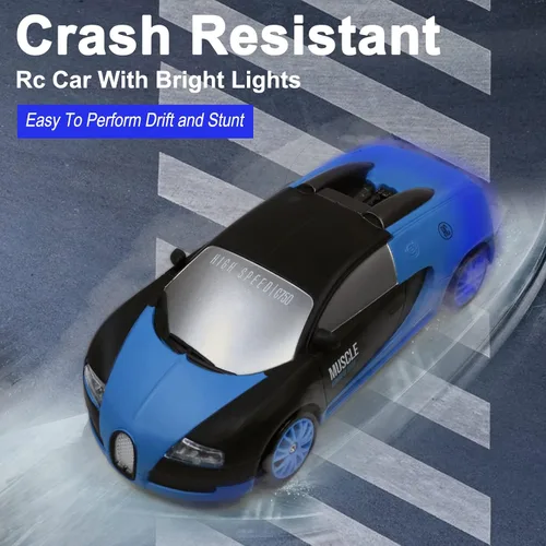 Miniatura 4 de Coche de control remoto RC Drift Car 2.4GHz escala 1:24 4WD de alta velocidad RC Vehículo con luces LED, baterías y neumáticos a la deriva, autos
