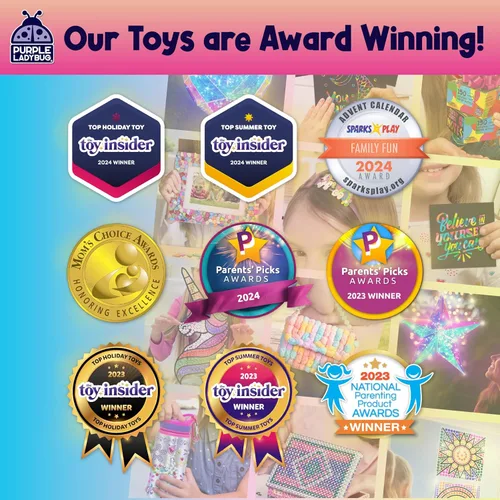 Miniatura 8 de PURPLE LADYBUG Haz tu propio kit de manualidades con pompones para niñas de 8 a 12 años, regalos para niñas de 6 a 12 años, kit de costura