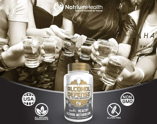 Miniatura 6 de Cápsulas Alcohol Defense 60 unidades Promueve el metabolismo saludable del alcohol Contiene dihidromiricetina, extracto de jengibre