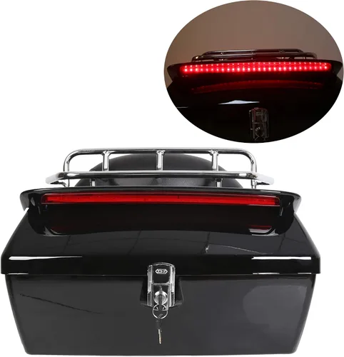 Miniatura 5 de ECOTRIC - Alforjas rígidas extendidas de 5 pulgadas para maletero, compatibles con todos los modelos Harley Davidson Road King Glide Softail Touring