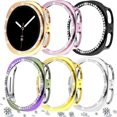 Miniatura 19 de DEALELE Paquete de 1 + 3 fundas y protector de pantalla compatible con Samsung Galaxy Watch FE / 5/4 de 1.575 pulgadas, funda protectora