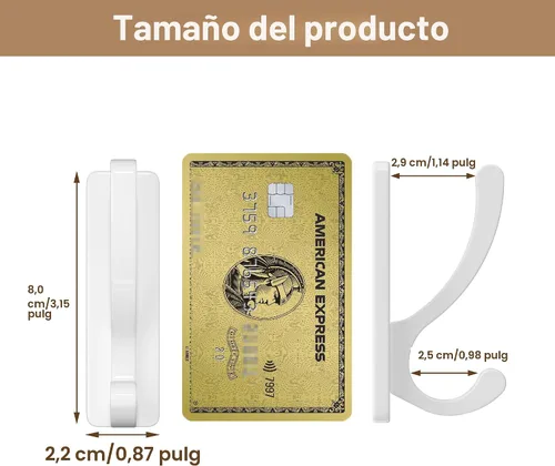 Miniatura 9 de pickpiff Ganchos adhesivos de pared para toallas, gancho adhesivo resistente (13 libras), colgador para puerta, baño, dormitorio, armario, para Negro