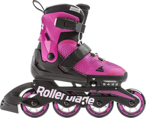 Miniatura 2 de Rollerblade Microblade - Patines en línea ajustables para niñas, color rosa y chicle, para jóvenes, rendimiento juvenil