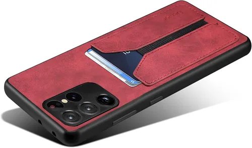 Miniatura 9 de Kowauri Funda para Samsung Galaxy S22 Ultra, Funda de piel sintética con ranura para tarjeta de crédito Funda protectora ultra delgada para Samsung